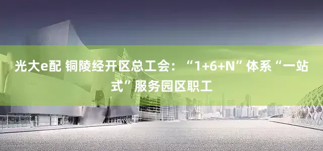 光大e配 铜陵经开区总工会：“1+6+N”体系“一站式”服务园区职工