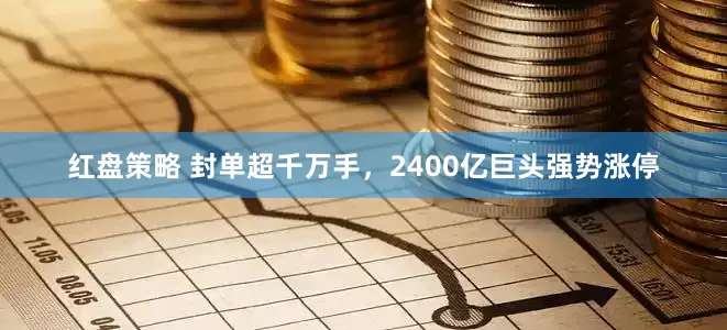 红盘策略 封单超千万手，2400亿巨头强势涨停